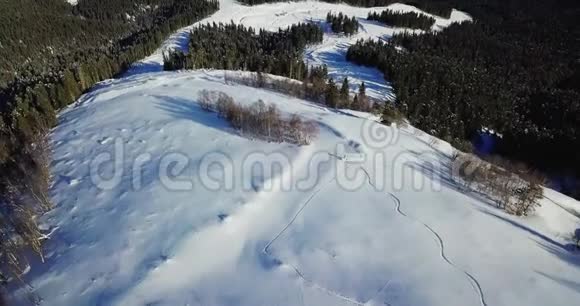 男人在高山上滑雪视频的预览图