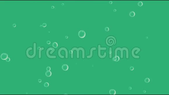 绿色背景上的气泡视频的预览图