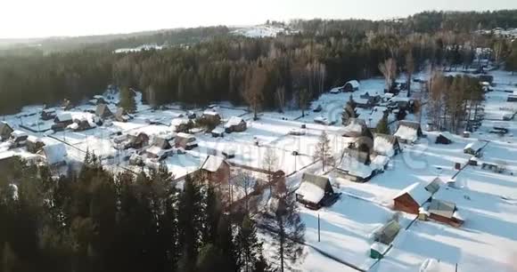 冬季雪林西伯利亚泰加视频的预览图