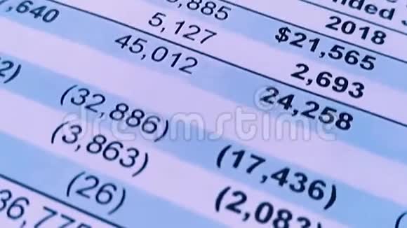 公司财务报表报告收入和利润统计视频的预览图