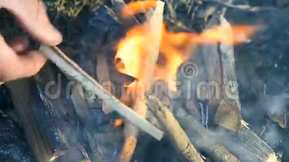 冬天的旅游火灾生存视频的预览图