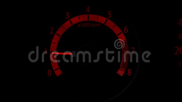 汽车的速度发动机的负荷转速表视频的预览图