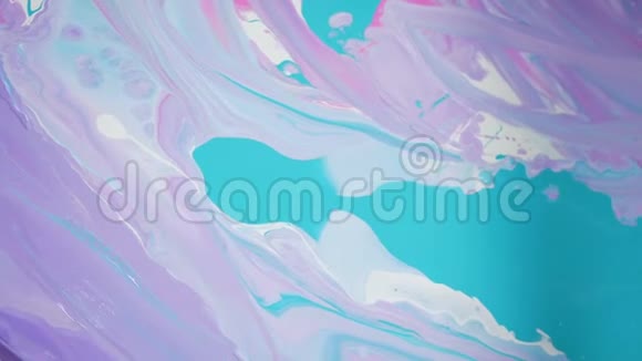 紫白色丙烯酸涂料混合视频的预览图