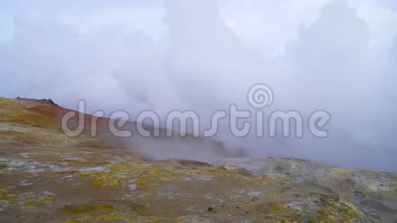 火山活动地球地热区富马洛尔火山沸腾泥盆冰岛视频的预览图