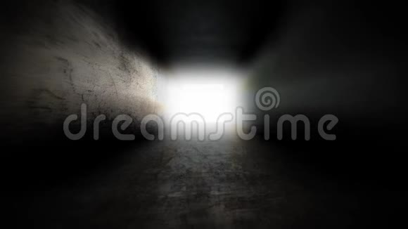 在光线73的黑暗隧道里的金色美元标志视频的预览图