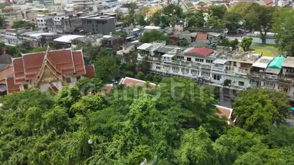 曼谷城市景观从金山寺在曼谷泰国视频的预览图