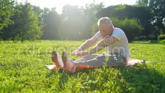 在公园里晨练的老人视频的预览图
