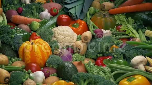 蔬菜展示健康饮食理念视频的预览图