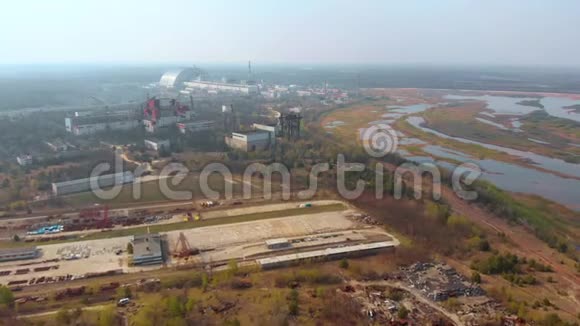 切尔诺贝利核电站尤克林空中景观视频的预览图