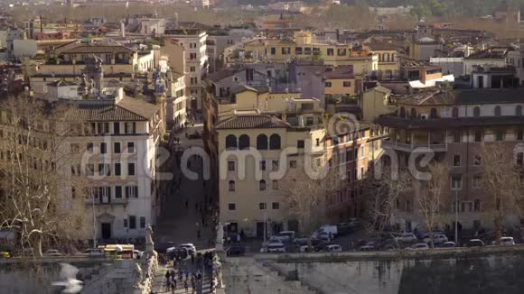 罗马意大利欧洲从卡斯特尔圣安杰洛在夏季的一天海鸥视频的预览图