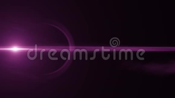 水平霓虹灯紫色太阳移动灯光学镜头耀斑覆盖闪亮的动画艺术背景新质量视频的预览图