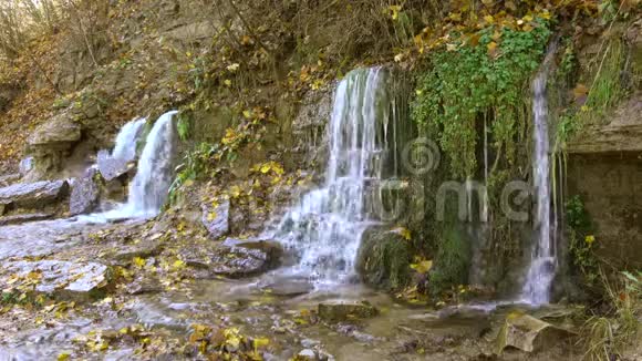 十月在斯洛文尼亚瀑布俄罗斯Izborsk视频的预览图