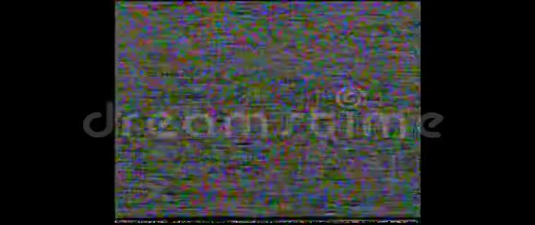 白色电视噪音VHS视频家居系统模拟电视高清屏幕错误视频的预览图