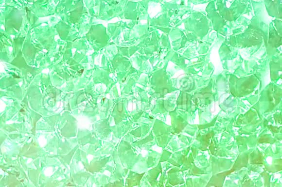 闪闪发光的绿色钻石闪闪发光的莱茵石视频的预览图