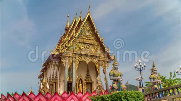 普莱莱姆寺的时间图泰国萨梅岛的主要标志和流行地标旅游业和旅游业视频的预览图
