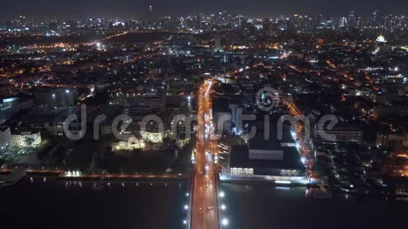 泰国曼谷市的摩天大楼和高层建筑市中心金融区4K城景VDO视频的预览图