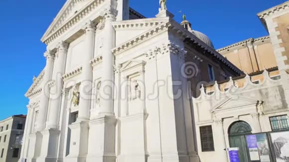 威尼斯圣乔治玛吉奥教堂全景美丽的建筑视频的预览图
