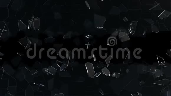 玻璃破碎爆炸碎片破碎4K视频的预览图