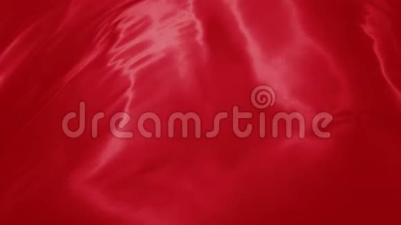 刮布无缝波浪红缎面料背景绸布随风飘扬柔软和透气视频的预览图