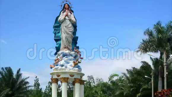 塞马兰圣母玛利亚雕像的时间推移视频的预览图