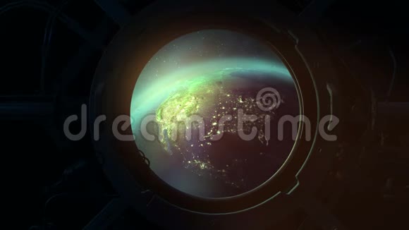 宇宙飞船舷窗上的地球视频的预览图