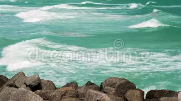迈阿密海滩波浪视频视频的预览图