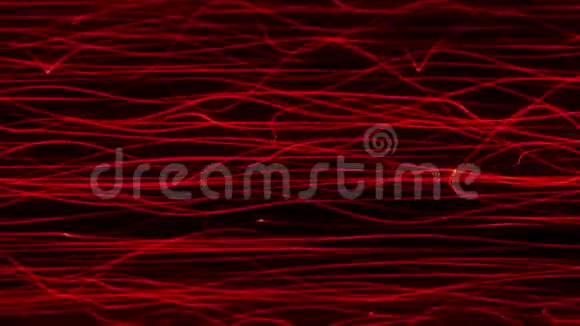 流动红色抽象线可循环运动背景回退视频的预览图