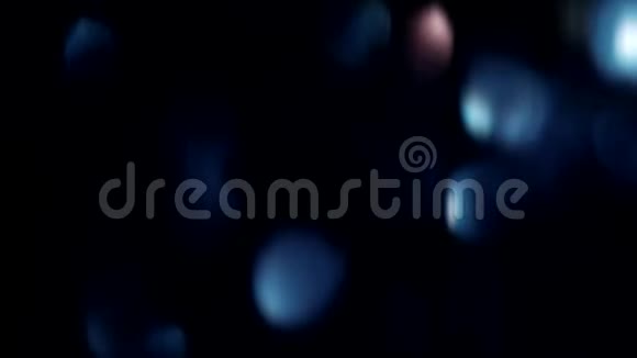 boke灯光喜庆的灯光蓝色模糊的眩光视频的预览图