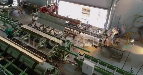 木工厂输送线锯木厂车间总平面图工序视频的预览图