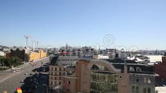 莫斯科市中心的屋顶视频的预览图