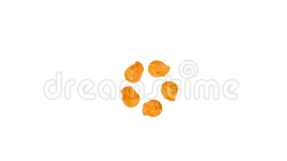 甜橙液体在空气中流动用通道作为Luma哑光缓慢运动的糖液流第13条视频的预览图