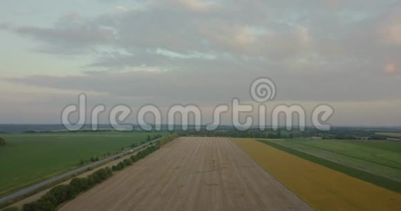 清晨飞过农田视频的预览图