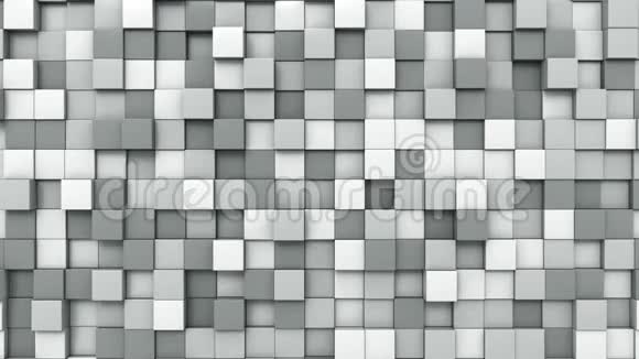 移动灰色立方体镶嵌背景视频的预览图