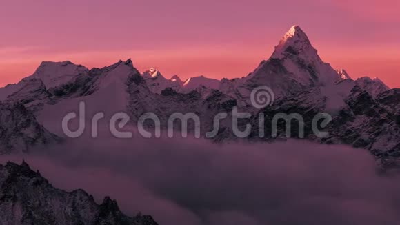 时间喜马拉雅山海拔4k视频的预览图