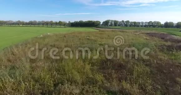 荷兰多德雷希特秋季农业鸟瞰图视频的预览图