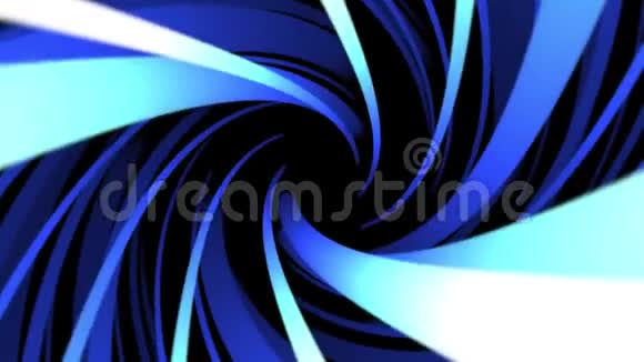 螺旋丝带线的抽象动画不同色调的线条中心旋转的催眠背景视频的预览图