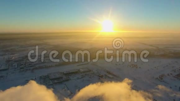 冬季景观日落视频的预览图