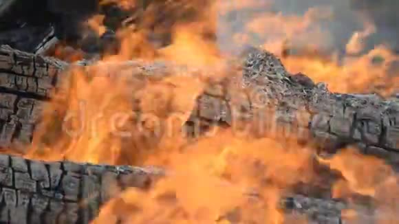有木头和火的壁炉视频的预览图