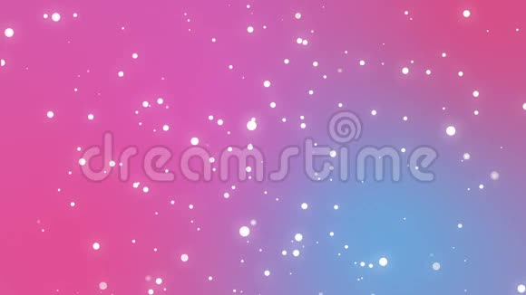 可爱浪漫的粉红色蓝色背景与闪闪发光的粒子视频的预览图