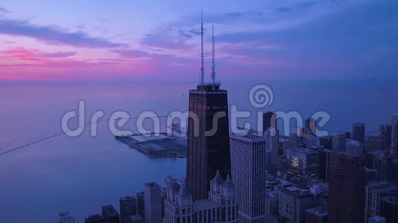 美国伊利诺斯州芝加哥2017年7月日出4K灵感2视频的预览图
