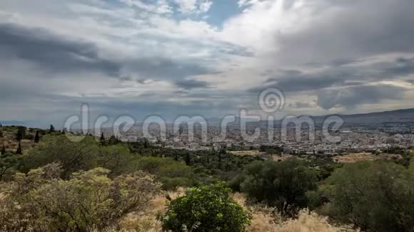 雅典的城市景观时间视频的预览图