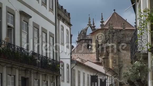 葡萄牙布拉加古建筑和城堡视频的预览图
