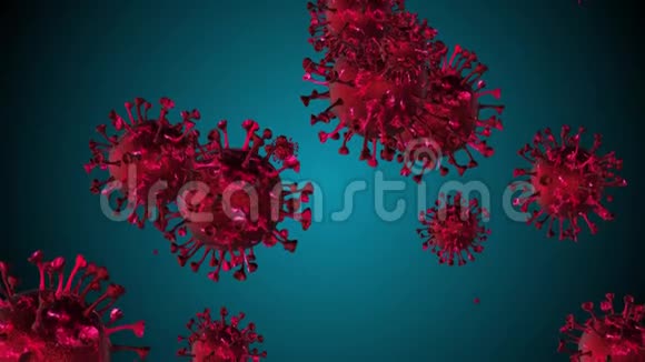 红色冠状病毒细胞视频的预览图