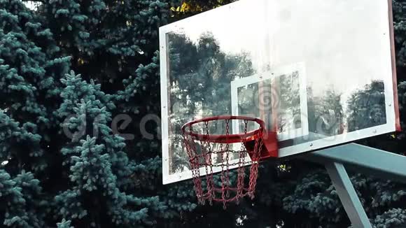 街头篮球比赛用篮球戒指视频的预览图