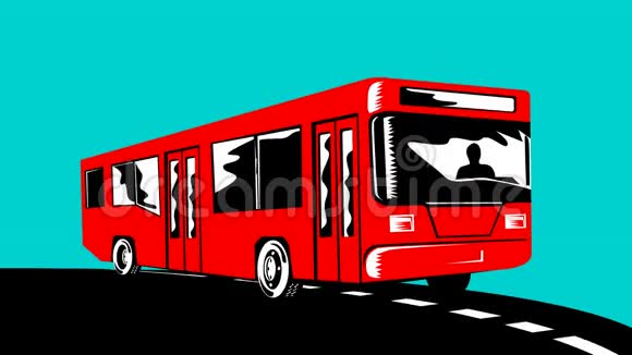 长途巴士穿梭复古视频的预览图