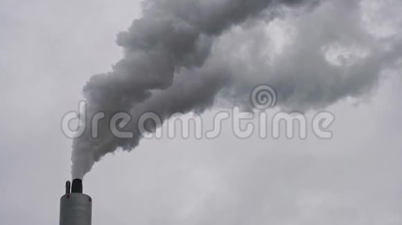 电厂吸烟烟囱视频的预览图