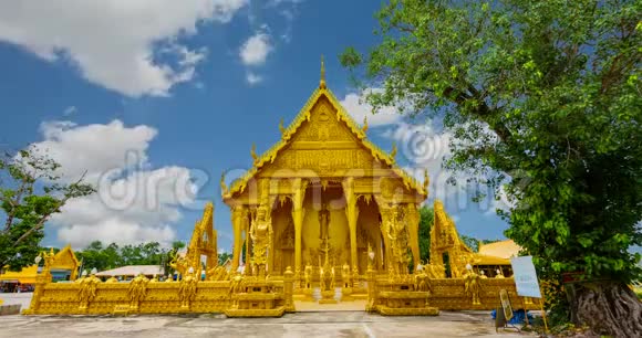 宗教圣地令人惊叹的不见之旅泰国白南乔洛是一座金殿视频的预览图