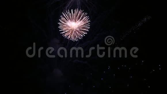 节日新年庆典之夜燃放烟花视频的预览图