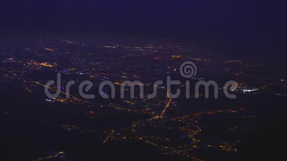 美丽的时光意大利帕多瓦省的坎波桑皮埃罗镇夜幕降临视频的预览图