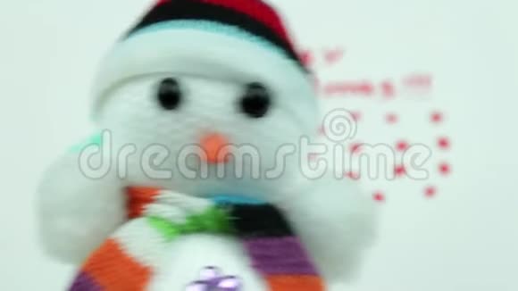 编织雪人和圣诞节视频的预览图